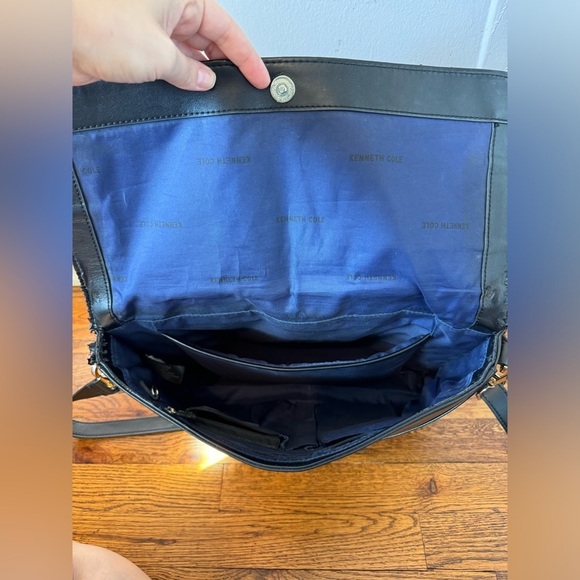 KENNETH COLE Leather Laptop Crossbody Briefcase w/Flap, Unisex (Fixer-Upper) - Picture 11 of 15